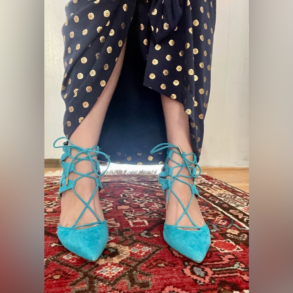 Aquazzura firenze Turquoise heels